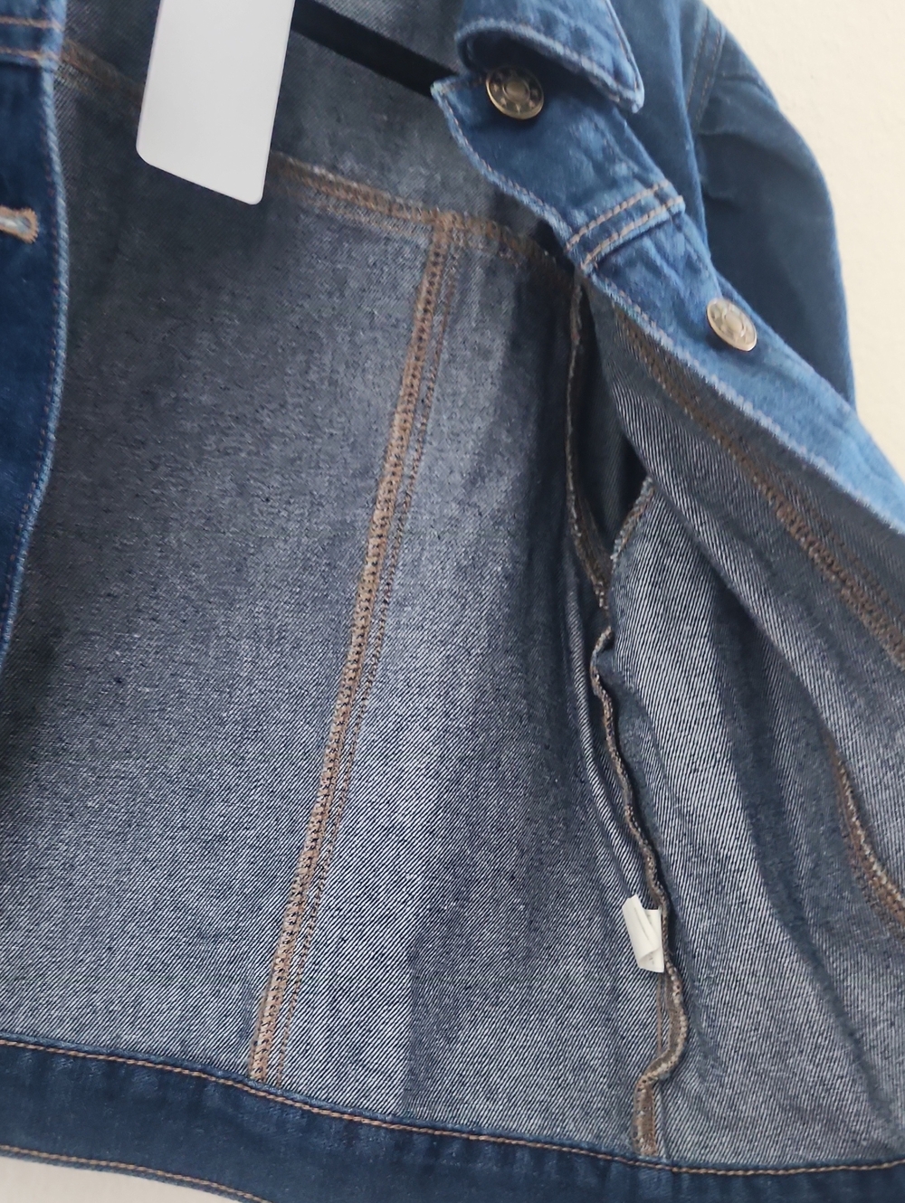 Lascana Puff Sleeve Denim Jacket Dark Washed - Picture 5 of 8